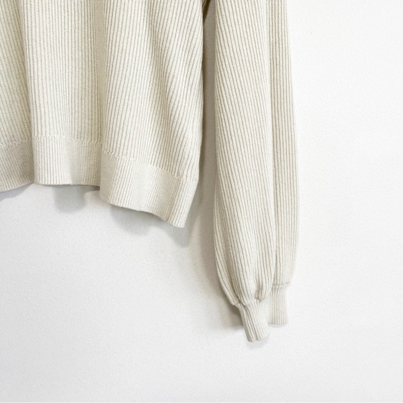 BOGO! Lululemon Reversible Crossover Ribbed Knit Sweater Bone M - Picture 8 of 11